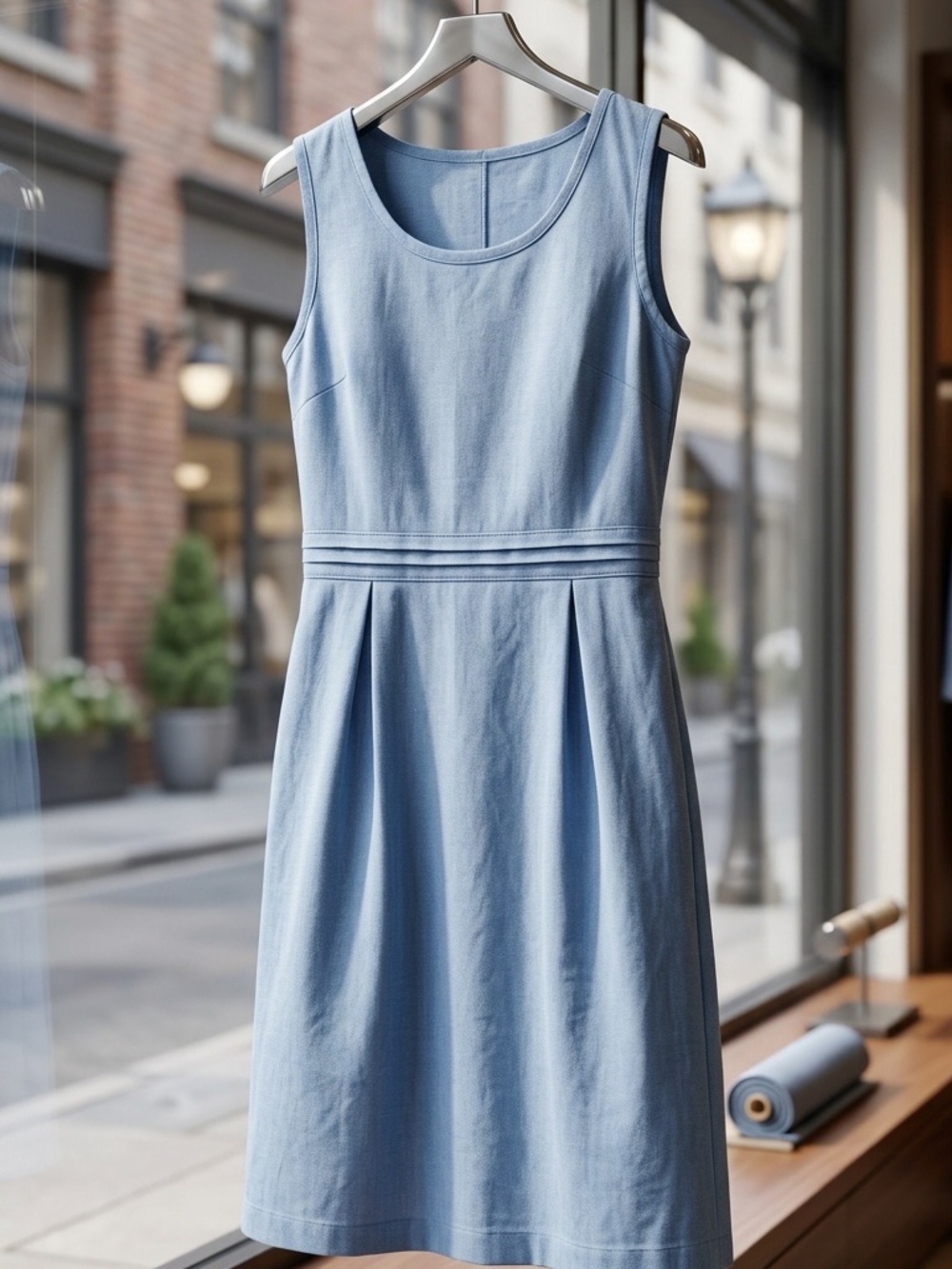 Light Blue Sleeveless Maxi Dress